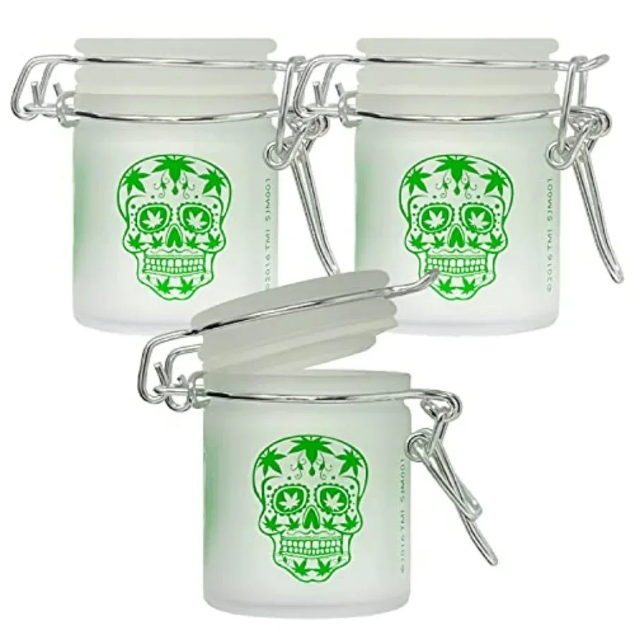 2,5-дюймовая мини-банка для хранения, набор из 3 шт., матовое стекло/наклейка с сахарным черепом
2,5-дюймовая мини-банка для хранения, набор из 3 шт., матовое стекло/наклейка с сахарным черепом