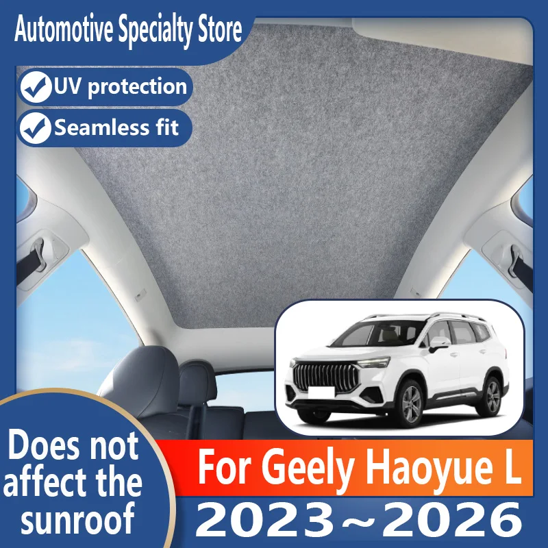 For Geely Haoyue L 2023~2026 25 Car Panoramic Sunroof Insulation Roof Visor Electrostatic Adsorption Suede Fabric Sun Protection
For Geely Haoyue L 2023~2026 25 Car Panoramic Sunroof Insulation Roof Visor Electrostatic Adsorption Suede Fabric Sun Protection
