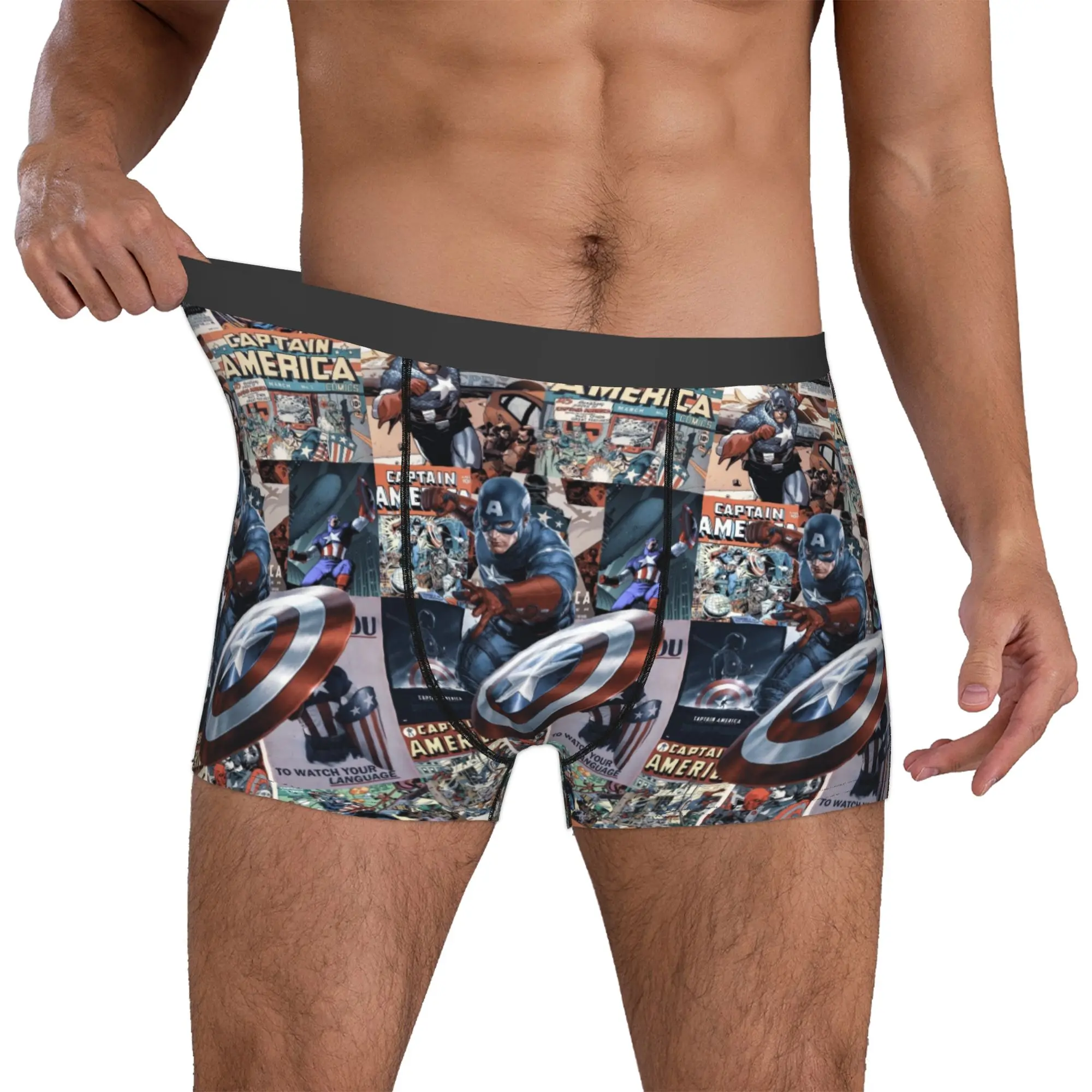 Custom Male Funny Captain Anime America Underwear Boxer Briefs Stretch Shorts Panties Underpants
Custom Male Funny Captain Anime America Underwear Boxer Briefs Stretch Shorts Panties Underpants