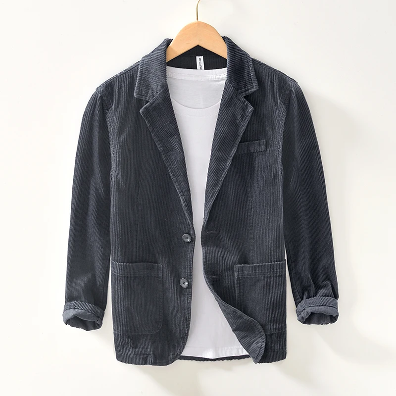 Men's Corduroy Suit Jacket Loose Comfortable Casual Single-Breasted Vintage Blue Spring Autumn Layering Fashionable Streetwear
Men's Corduroy Suit Jacket Loose Comfortable Casual Single-Breasted Vintage Blue Spring Autumn Layering Fashionable Streetwear