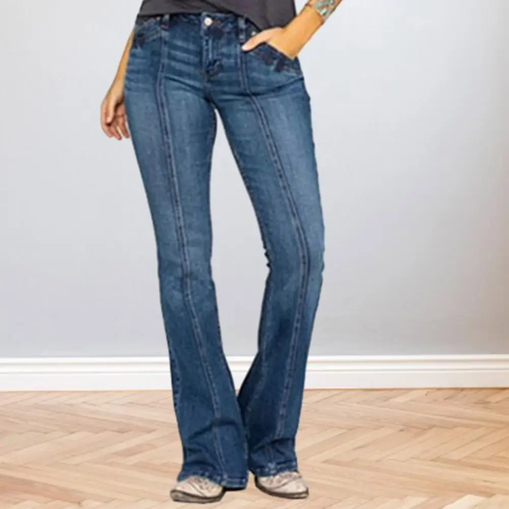 Lady Soft Jeans Retro Washed Flared Hem Women's Jeans with Mid Waist Slim Fit Colorfast Design for Full Length Lady for Women
Lady Soft Jeans Retro Washed Flared Hem Women's Jeans with Mid Waist Slim Fit Colorfast Design for Full Length Lady for Women
