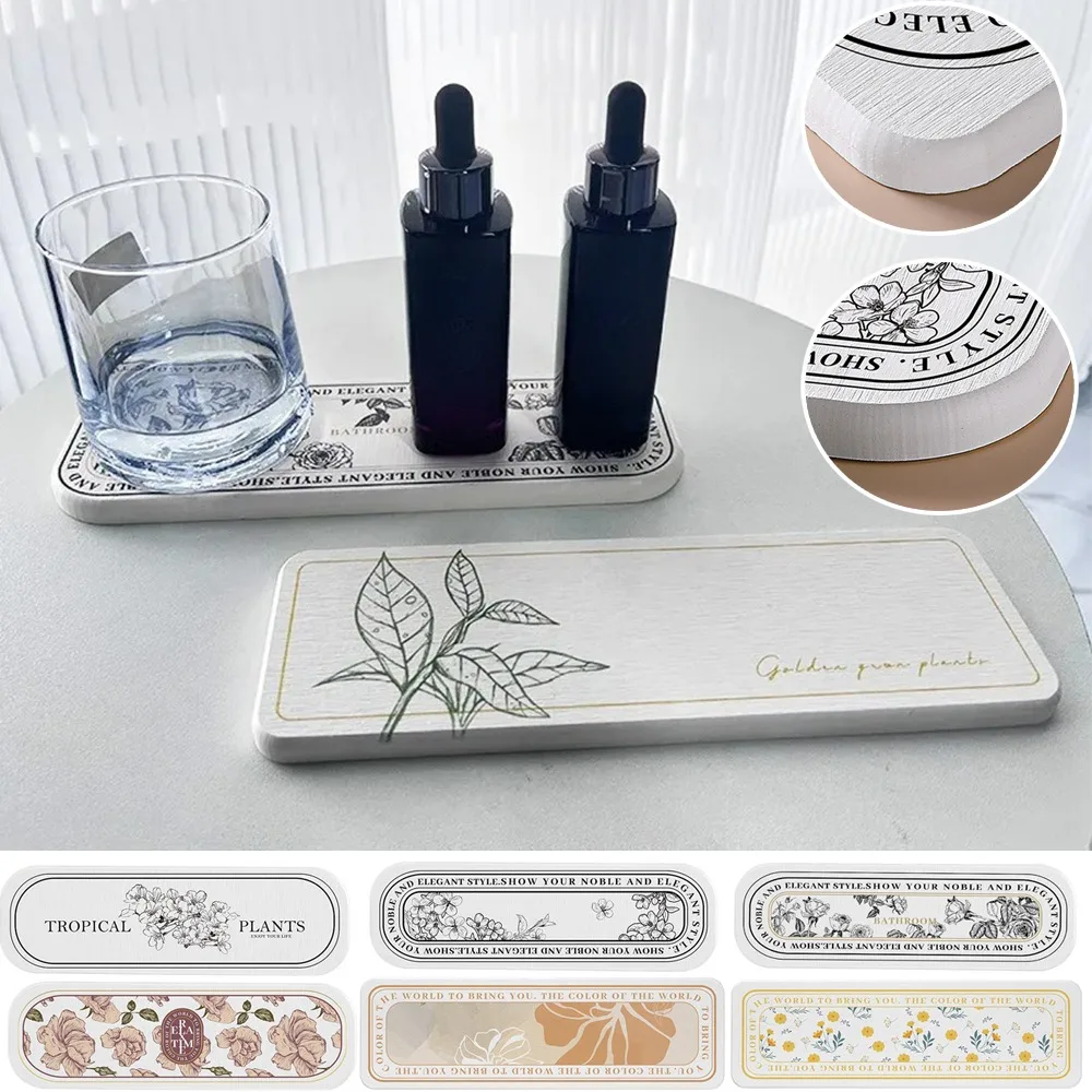 Plant Flower Pattern Diatomite Absorbent Pad Bathroom Bathroom Sink Quick-drying and Moisture-proof Toothbrush Soap Storage Pad
Plant Flower Pattern Diatomite Absorbent Pad Bathroom Bathroom Sink Quick-drying and Moisture-proof Toothbrush Soap Storage Pad