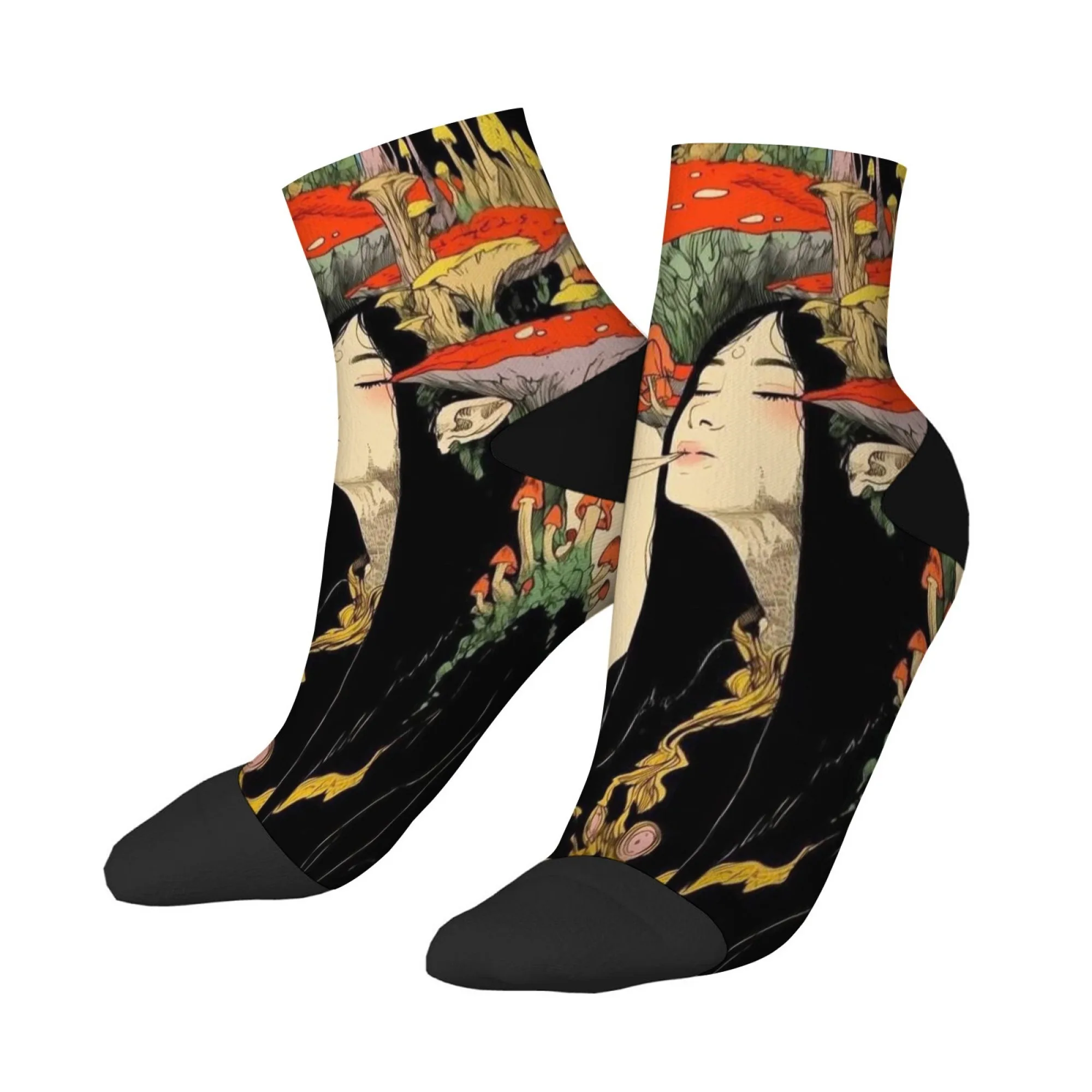 Crazy Happy compression socks Red Mushroom Girl Men's short socks Novelty funny socks Hip Hop casual Harajuku style gift
Crazy Happy compression socks Red Mushroom Girl Men's short socks Novelty funny socks Hip Hop casual Harajuku style gift