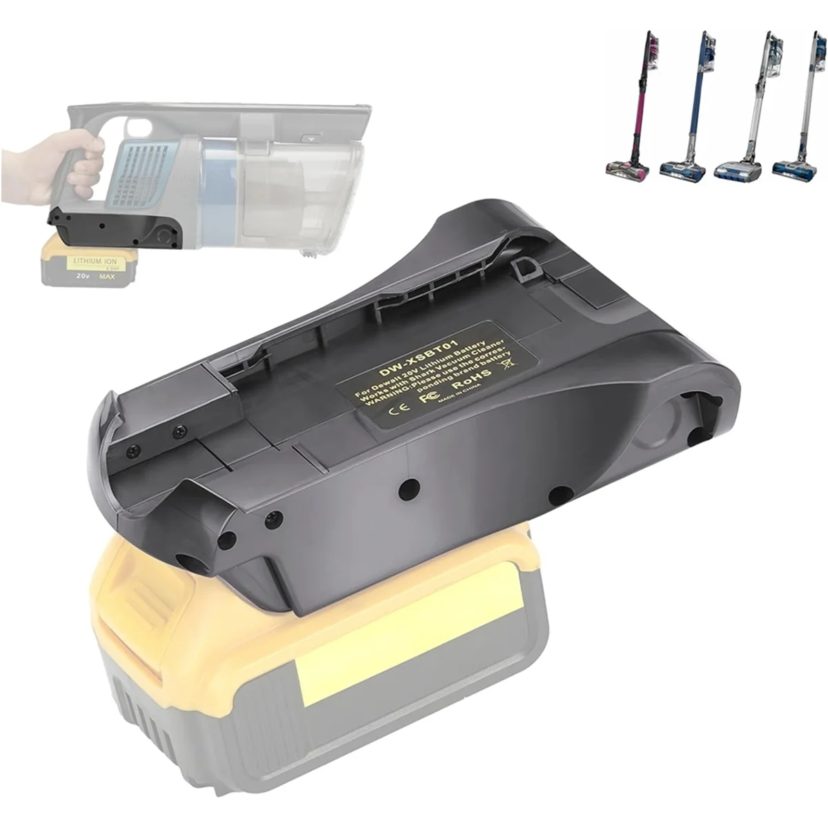 Адаптер HLES для литий-ионного аккумулятора Dewalt 20 В для замены аккумулятора Shark XSBT620 XSBT750 XSBT700 (не аккумулятора)
Адаптер HLES для литий-ионного аккумулятора Dewalt 20 В для замены аккумулятора Shark XSBT620 XSBT750 XSBT700 (не аккумулятора)