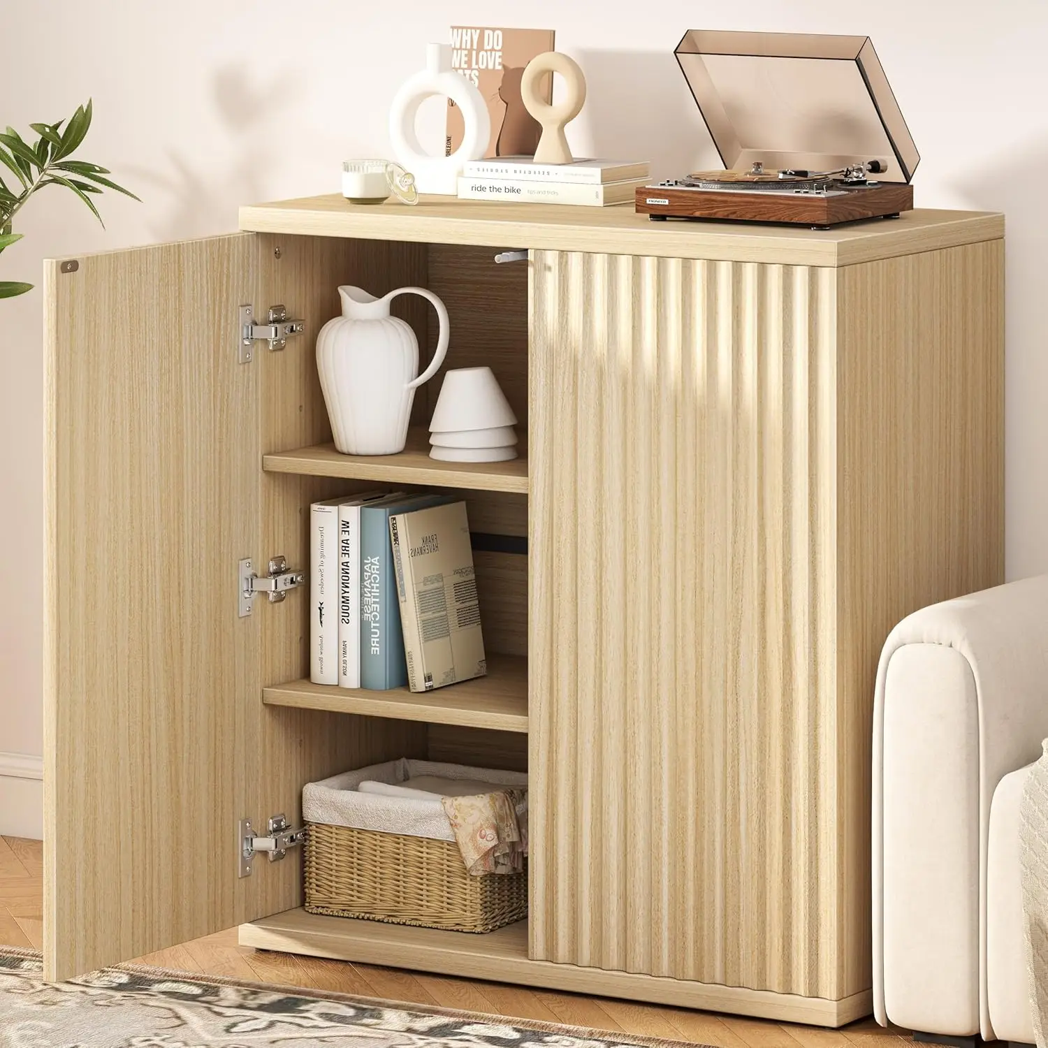 Fluted Wood Sideboard Buffet Cabinet with Doors & Storage for Kitchen Entryway Living Room Hallway, Customized
Fluted Wood Sideboard Buffet Cabinet with Doors & Storage for Kitchen Entryway Living Room Hallway, Customized