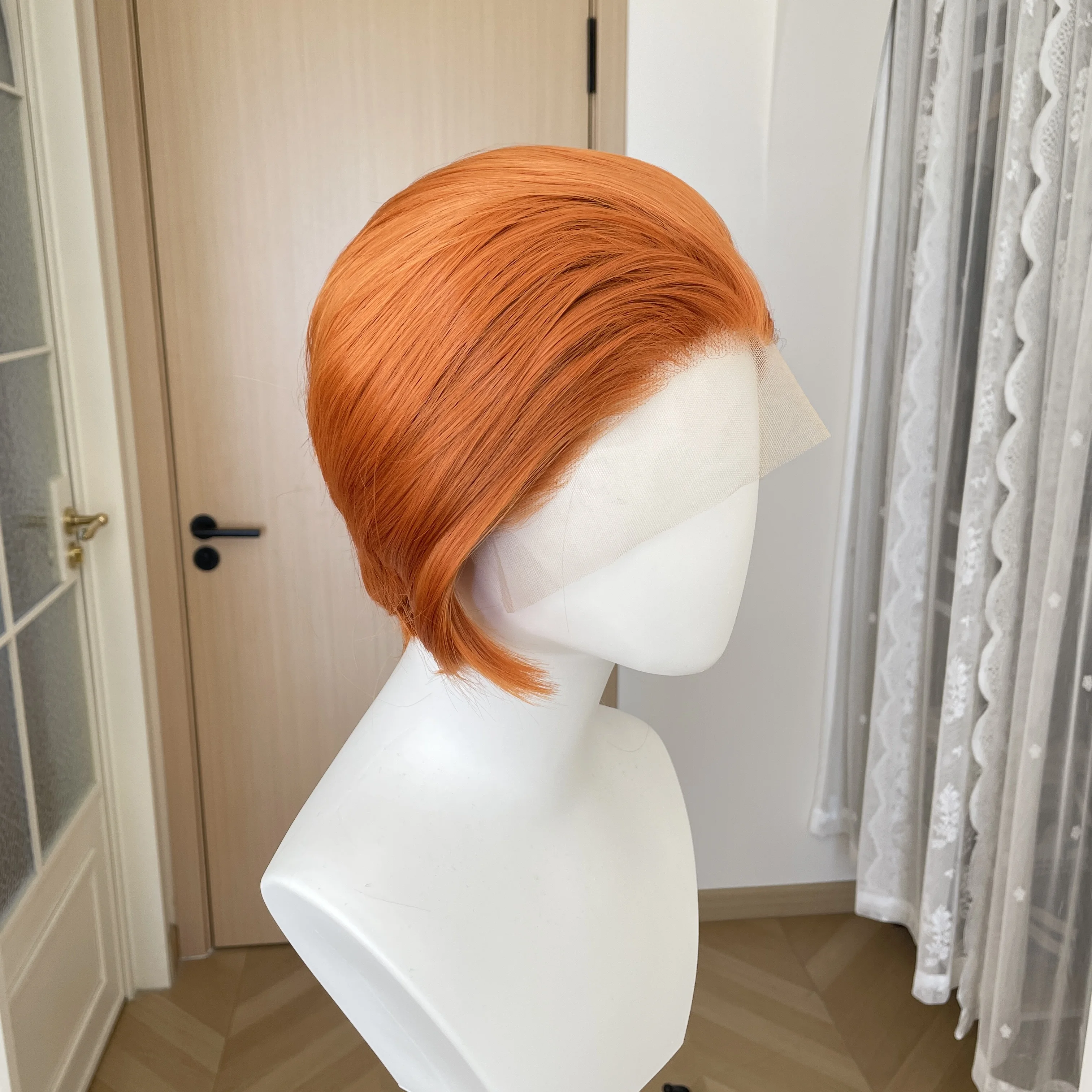 Short Bob Cut Cosplay Wigs for Men Orange Free Part Wigs for Women Glueless 13x4 Synthetic Lace Front Wigs Natural Hairline 150%
Short Bob Cut Cosplay Wigs for Men Orange Free Part Wigs for Women Glueless 13x4 Synthetic Lace Front Wigs Natural Hairline 150%