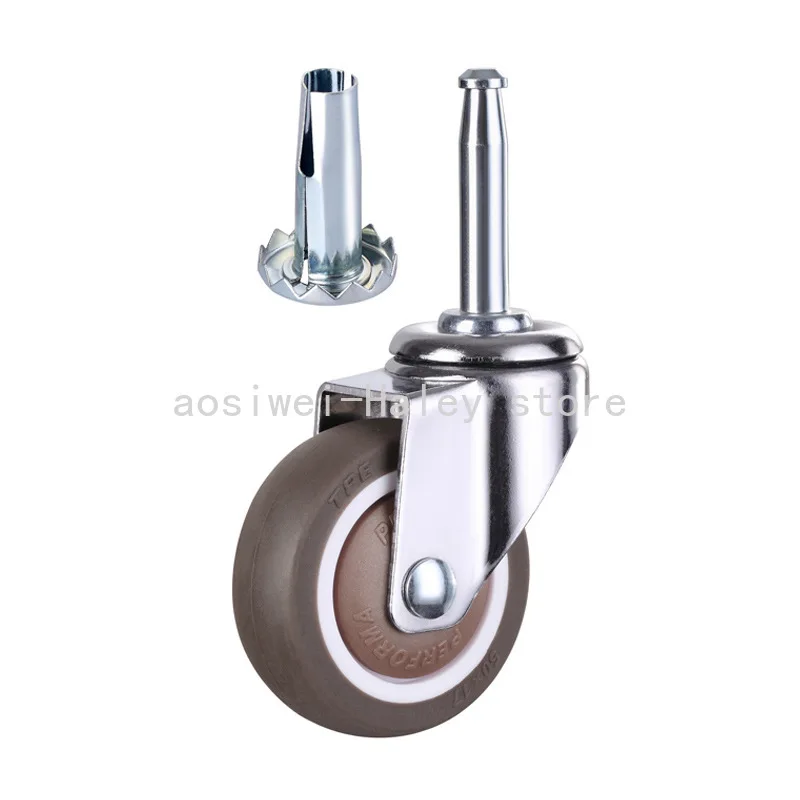 2 Inch Rubber Caster Wheel Set of 4 with 5/16" x 1-1/2" (8 x 38mm) Stem and 20mm Dia Sockets, for Furniture Crib Trolley Dining
2 Inch Rubber Caster Wheel Set of 4 with 5/16" x 1-1/2" (8 x 38mm) Stem and 20mm Dia Sockets, for Furniture Crib Trolley Dining