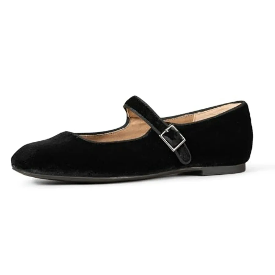 Women's Velvet Mary Jane Ballet Flat with Buckle Strap
Women's Velvet Mary Jane Ballet Flat with Buckle Strap
