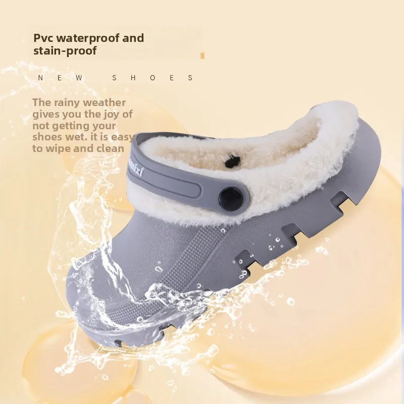 Autumn and winter fur slippers, PVC warm cotton slippers, outdoor fashion waterproof indoor comfortable non-slip home shoes
Autumn and winter fur slippers, PVC warm cotton slippers, outdoor fashion waterproof indoor comfortable non-slip home shoes