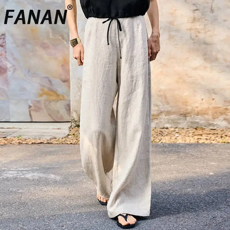 FANAN 100% Linen Loose Straight-leg Pants For Women Sunscreen Casual Long Pants High-quality Linens Trousers 2026 Summer New
FANAN 100% Linen Loose Straight-leg Pants For Women Sunscreen Casual Long Pants High-quality Linens Trousers 2026 Summer New