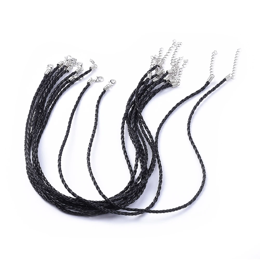 50Pcs Braided PU Leather Cord Bracelet Making with Adjustable Extension Tail Chain Lobster Clasps Connector For Jewelry Making
50Pcs Braided PU Leather Cord Bracelet Making with Adjustable Extension Tail Chain Lobster Clasps Connector For Jewelry Making