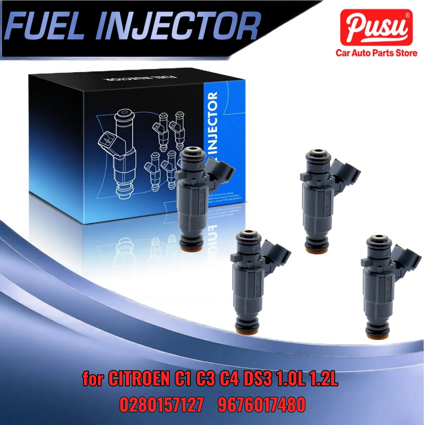 4Pcs Injector For Peugeot 208 1.2L 0280157127 9676017480 New Version
4Pcs Injector For Peugeot 208 1.2L 0280157127 9676017480 New Version