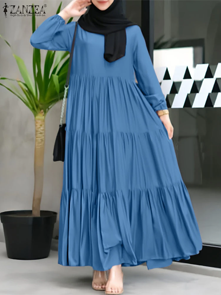 2025 ZANZEA Women Muslim Hijab Dresses Abaya Eid Mubarek Maxi Long Dress Summer Long Sleeve Maxi Sundress Islamic Robe Vestidos
2025 ZANZEA Women Muslim Hijab Dresses Abaya Eid Mubarek Maxi Long Dress Summer Long Sleeve Maxi Sundress Islamic Robe Vestidos
