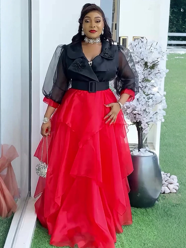 Organza Long Dresses For Women Elegant Party Prom Evening Gown African Dashiki Clothing V-neck Sexy Maxi Robe 2025 Fashion Dress
Organza Long Dresses For Women Elegant Party Prom Evening Gown African Dashiki Clothing V-neck Sexy Maxi Robe 2025 Fashion Dress