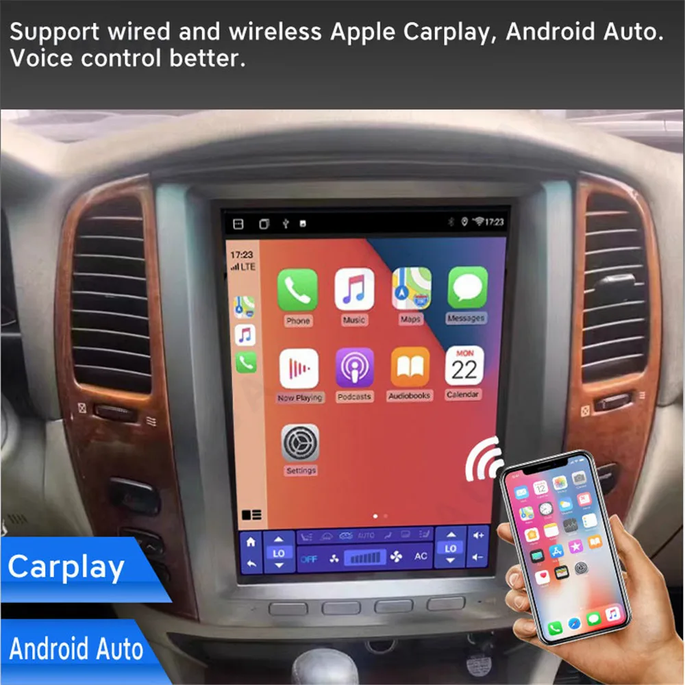 For Toyota Land Cruiser 100 Tesla Screen Android Car Radio For Lexus LX470 2002 - 2007 LC100 Multimedia Player GPS CarPlay
For Toyota Land Cruiser 100 Tesla Screen Android Car Radio For Lexus LX470 2002 - 2007 LC100 Multimedia Player GPS CarPlay