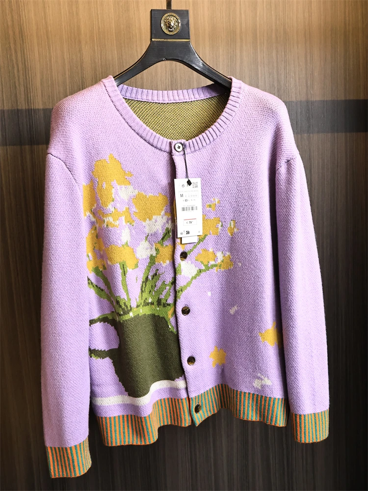 Reatic Floral Embroidery Autumn Winter Couple Sle Color Blo Nel Knitted Cardigan Soft Casual Faion Men's Sweater
Reatic Floral Embroidery Autumn Winter Couple Sle Color Blo Nel Knitted Cardigan Soft Casual Faion Men's Sweater