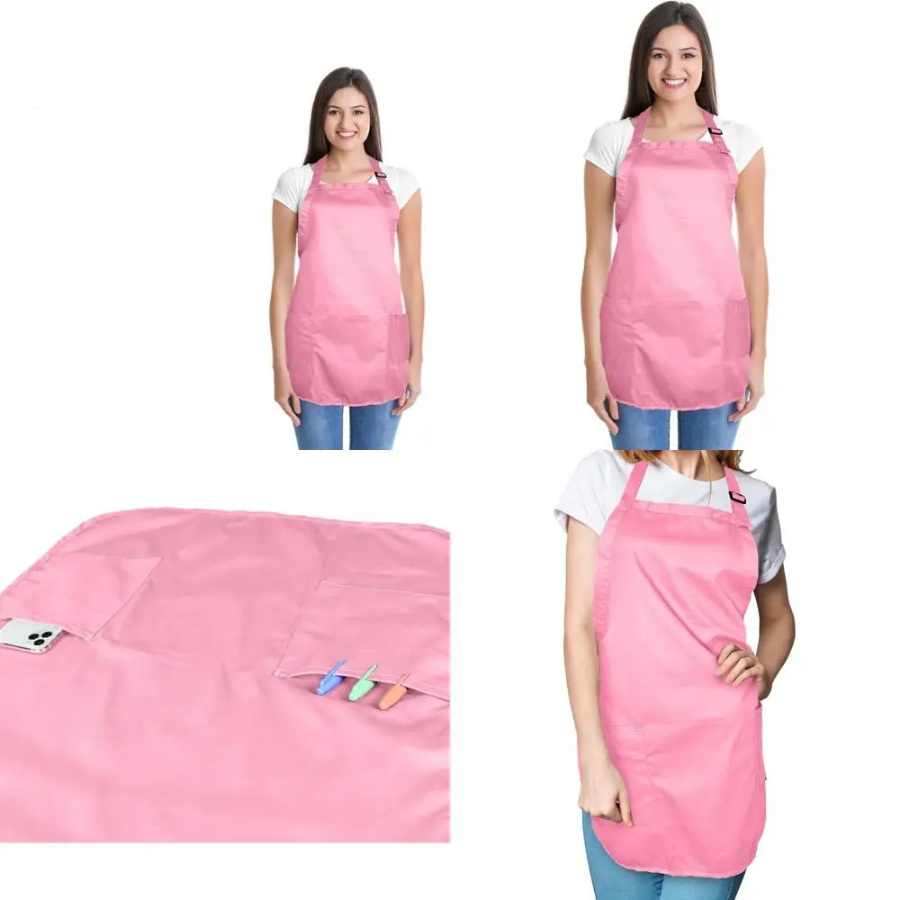 Poly Cotton Kitchen Aprons, Set of 2, Pink, for Restaurant and Home Use
Poly Cotton Kitchen Aprons, Set of 2, Pink, for Restaurant and Home Use