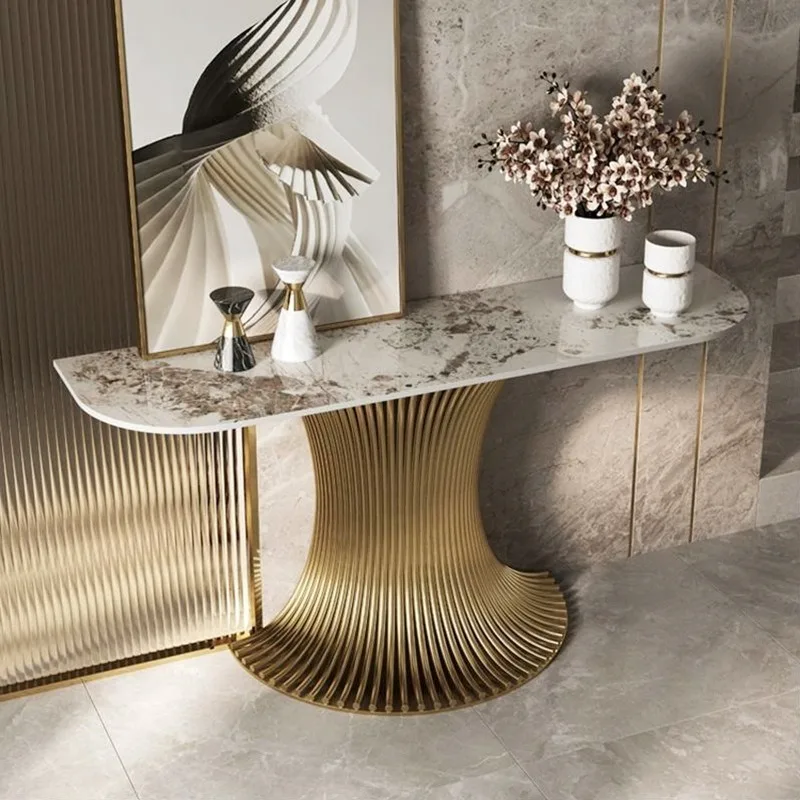 Italian light luxury Xuanguantai villa hotel lobby entrance corridor art end view platform rock slab stainless steel entrance ta
Italian light luxury Xuanguantai villa hotel lobby entrance corridor art end view platform rock slab stainless steel entrance ta