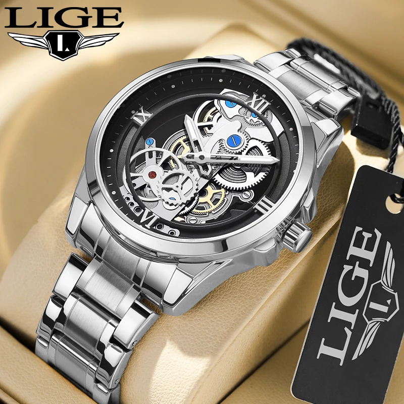 LIGE Top Brand Luxury Man Watch Creative Hollow Fashion Watches for Men Business Waterproof Stainless Steel Band Luminous Clocks
LIGE Top Brand Luxury Man Watch Creative Hollow Fashion Watches for Men Business Waterproof Stainless Steel Band Luminous Clocks