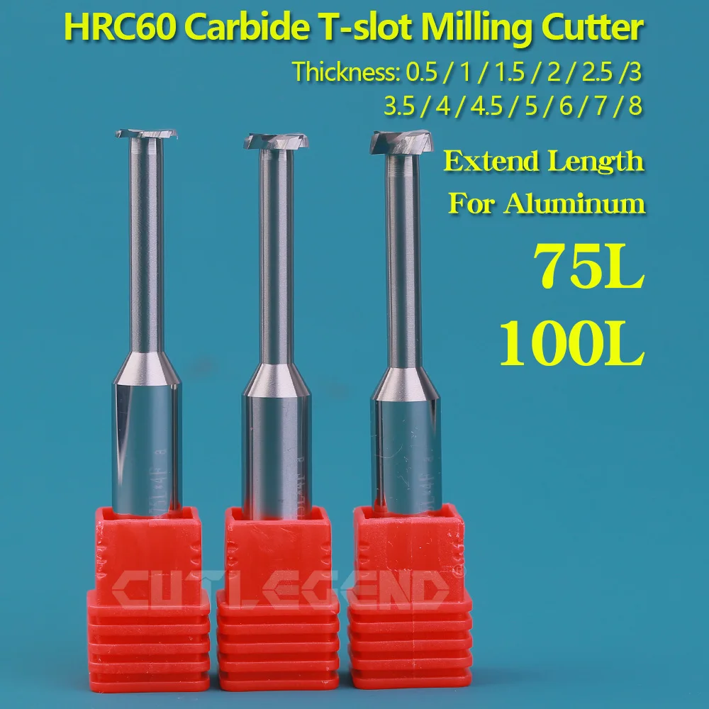 Extend Carbide Tungsten T Slot Milling Cutter Long Neck End Mill CNC Groove Machining Tool for Metal Aluminum 3mm-20mm Diameter
Extend Carbide Tungsten T Slot Milling Cutter Long Neck End Mill CNC Groove Machining Tool for Metal Aluminum 3mm-20mm Diameter