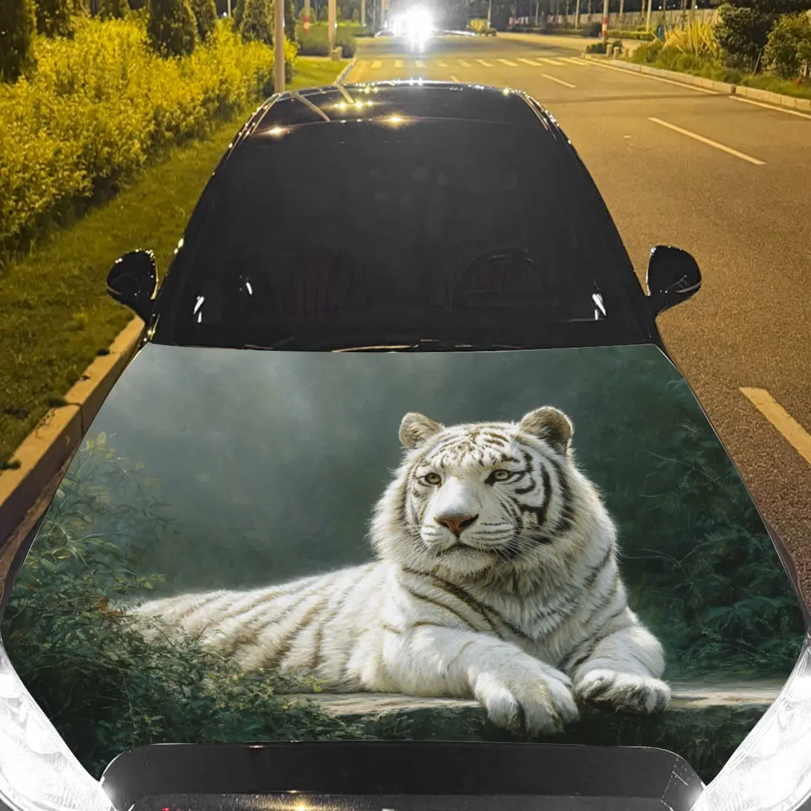 Car Decals A White Tiger Delivering Graceful Demeanor And Natural Realism In A Serene, Forest - Themed Composition Car Hood Stic
Car Decals A White Tiger Delivering Graceful Demeanor And Natural Realism In A Serene, Forest - Themed Composition Car Hood Stic