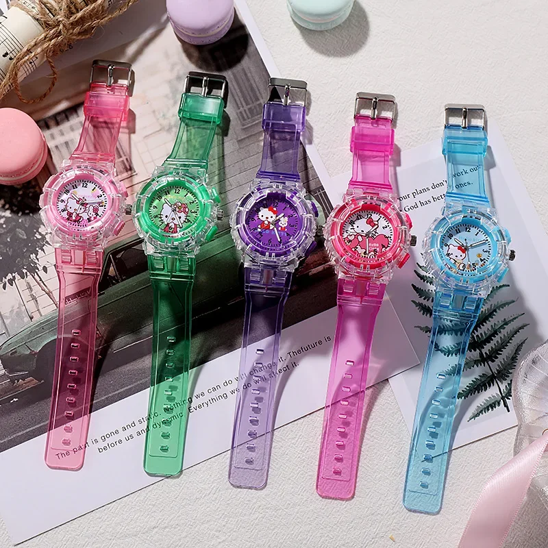 Sanrio Hello Kitty часы узор светодиодная светящаяся вспышка детские часы игрушки модные кварцевые наручные часы рождественские подарки для детей
Sanrio Hello Kitty часы узор светодиодная светящаяся вспышка детские часы игрушки модные кварцевые наручные часы рождественские подарки для детей