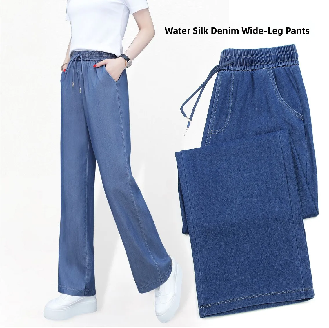 Women's High Waist Straight Leg Loose Fit Jeans Summer 2025 Standard Tailoring Light Stretch Elastic Waist Fabric
Women's High Waist Straight Leg Loose Fit Jeans Summer 2025 Standard Tailoring Light Stretch Elastic Waist Fabric