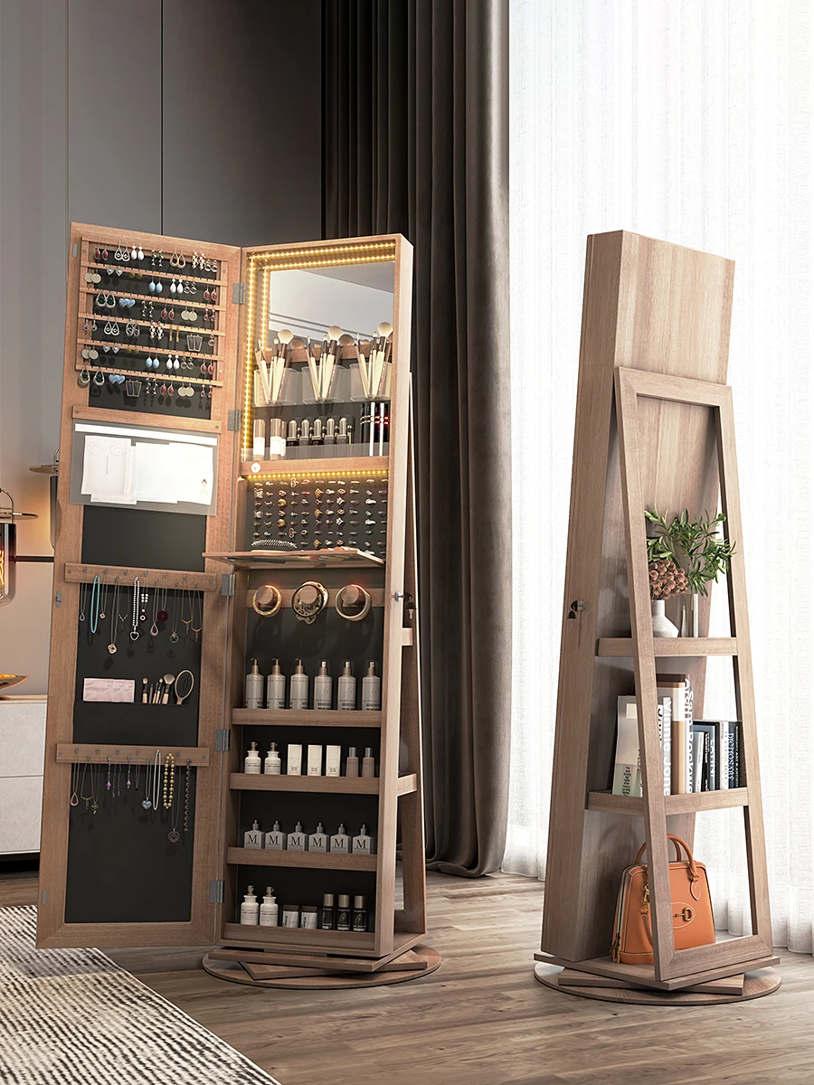 Full body mirror, floor standing mirror, rotating makeup mirror cabinet, jewelry cabinet, storage cabinet, dressing mirror
Full body mirror, floor standing mirror, rotating makeup mirror cabinet, jewelry cabinet, storage cabinet, dressing mirror