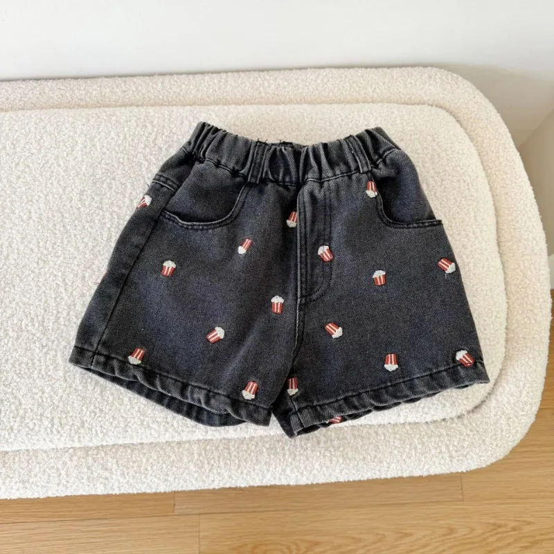 Kids Denim Shorts Children Boys Girls Popcorn Embroidery Short Pants Casual Knee Length 2025 Children's Clothing Jeans Shorts
Kids Denim Shorts Children Boys Girls Popcorn Embroidery Short Pants Casual Knee Length 2025 Children's Clothing Jeans Shorts