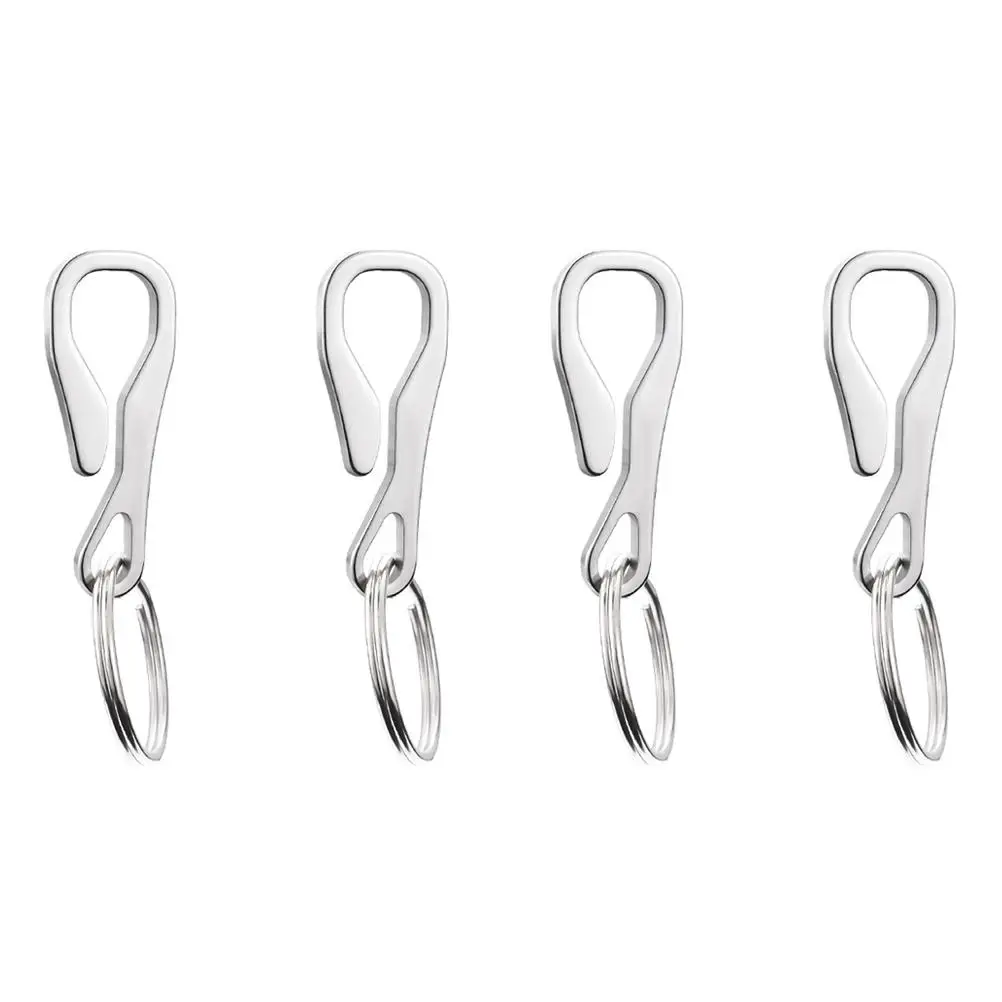 4 pcs Keychain Heavy Duty Ring Stainless Steel Hooks Quick Release Climbing Camping Hiking Accessories Corrosion Resistant
4 pcs Keychain Heavy Duty Ring Stainless Steel Hooks Quick Release Climbing Camping Hiking Accessories Corrosion Resistant