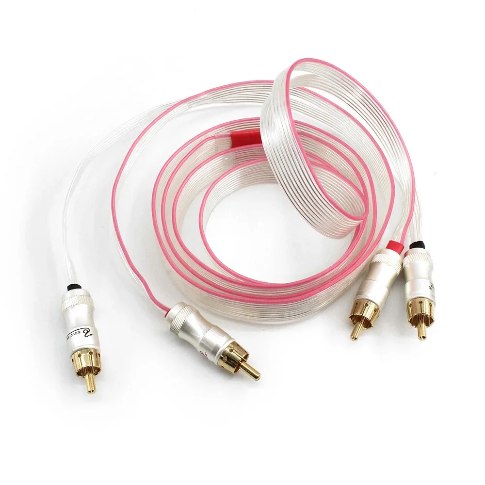 Hifi Silver-plate 2RCA Male to Male Audio Cable Red Heven king snake Gold Plated RCA interconnect Cable
Hifi Silver-plate 2RCA Male to Male Audio Cable Red Heven king snake Gold Plated RCA interconnect Cable
