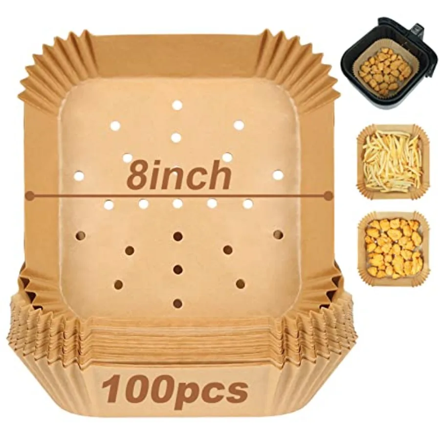 Square Air Fryer Liners for 2 to 5 Qt, Set of 100, 8 Inch Perforated Small Air Fryer Parchment Paper, Mini Air Fryer Filters fo
Square Air Fryer Liners for 2 to 5 Qt, Set of 100, 8 Inch Perforated Small Air Fryer Parchment Paper, Mini Air Fryer Filters fo