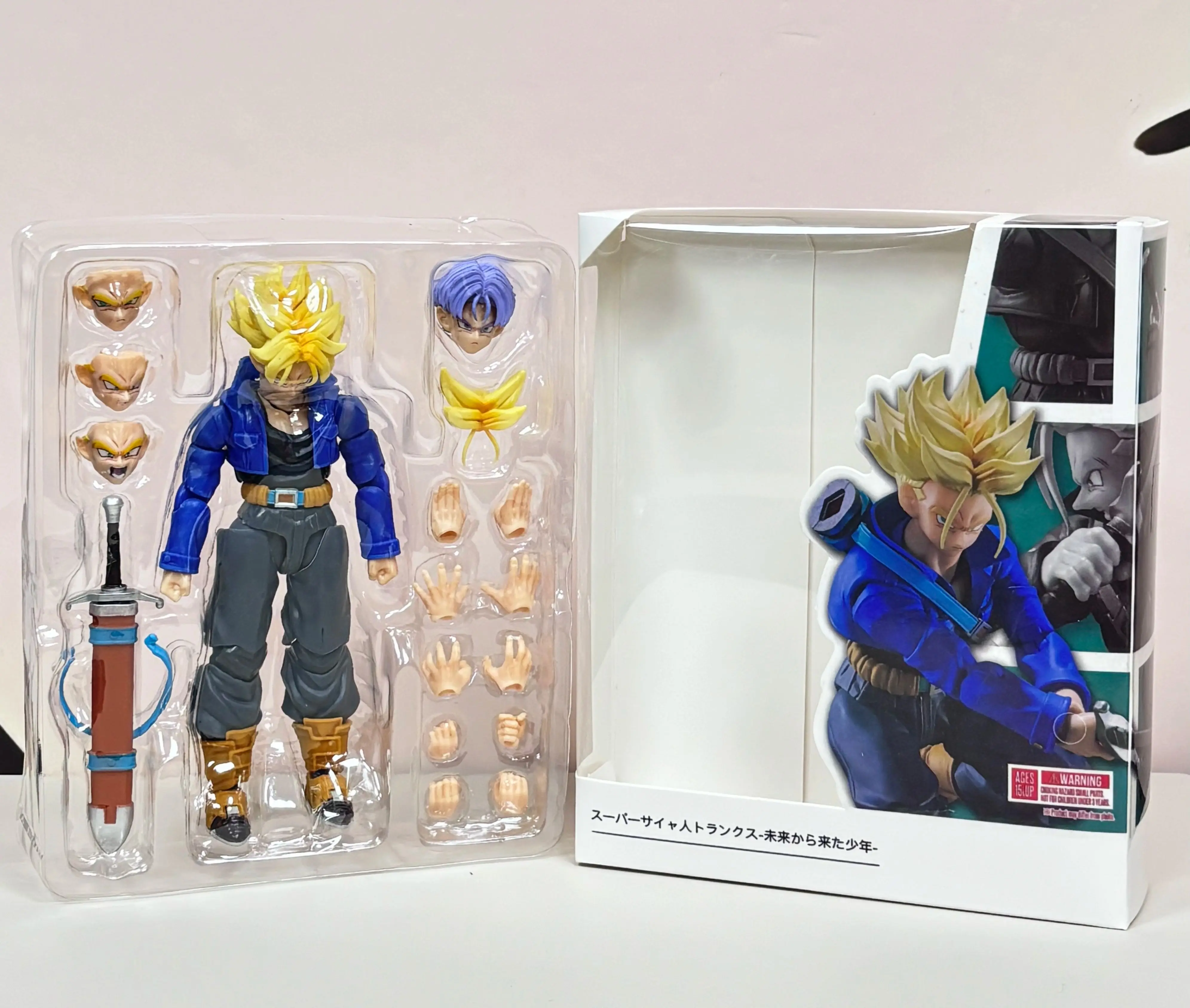 Bandai "Dragon Ball" in-stock figures, models, anime merchandise, battle poses, Super Saiyan Trunks.
Bandai "Dragon Ball" in-stock figures, models, anime merchandise, battle poses, Super Saiyan Trunks.