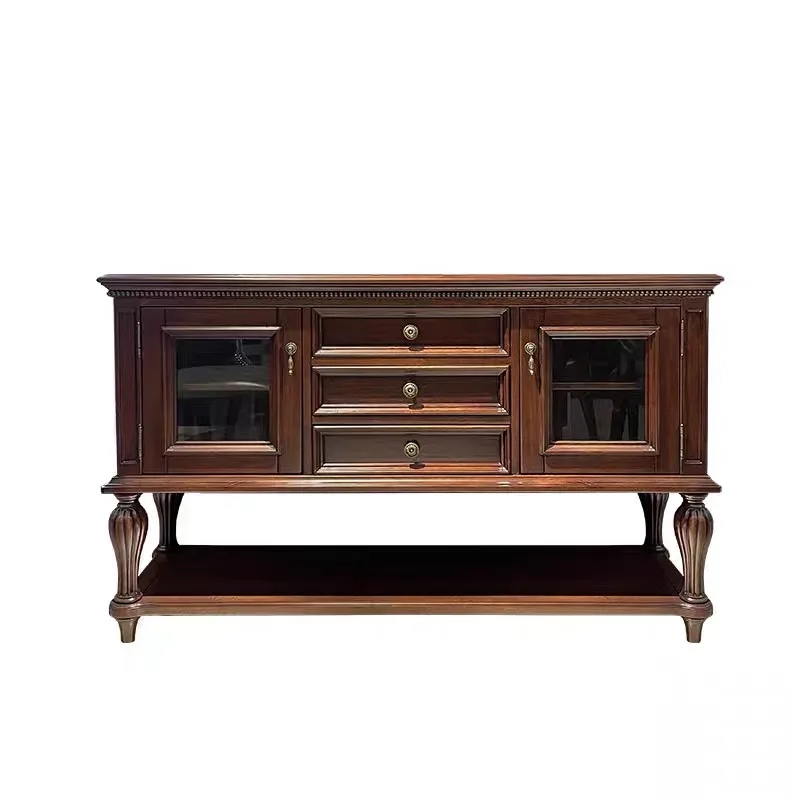 American rural solid wood living room porch cabinet retro carved Roman column multi-functional storage locker foyer cabinet
American rural solid wood living room porch cabinet retro carved Roman column multi-functional storage locker foyer cabinet