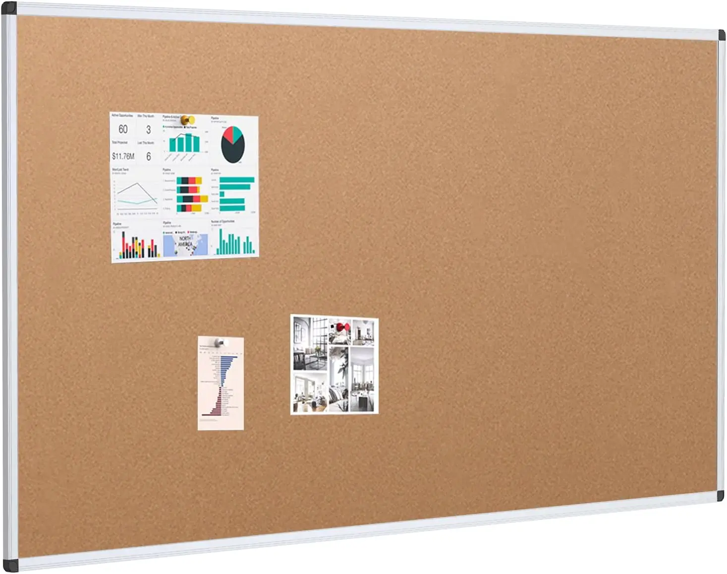 Large Cork Bulletin Board 60x48 Inches Wall Mounted with Silver Aluminum Frame for Office School Home
Large Cork Bulletin Board 60x48 Inches Wall Mounted with Silver Aluminum Frame for Office School Home