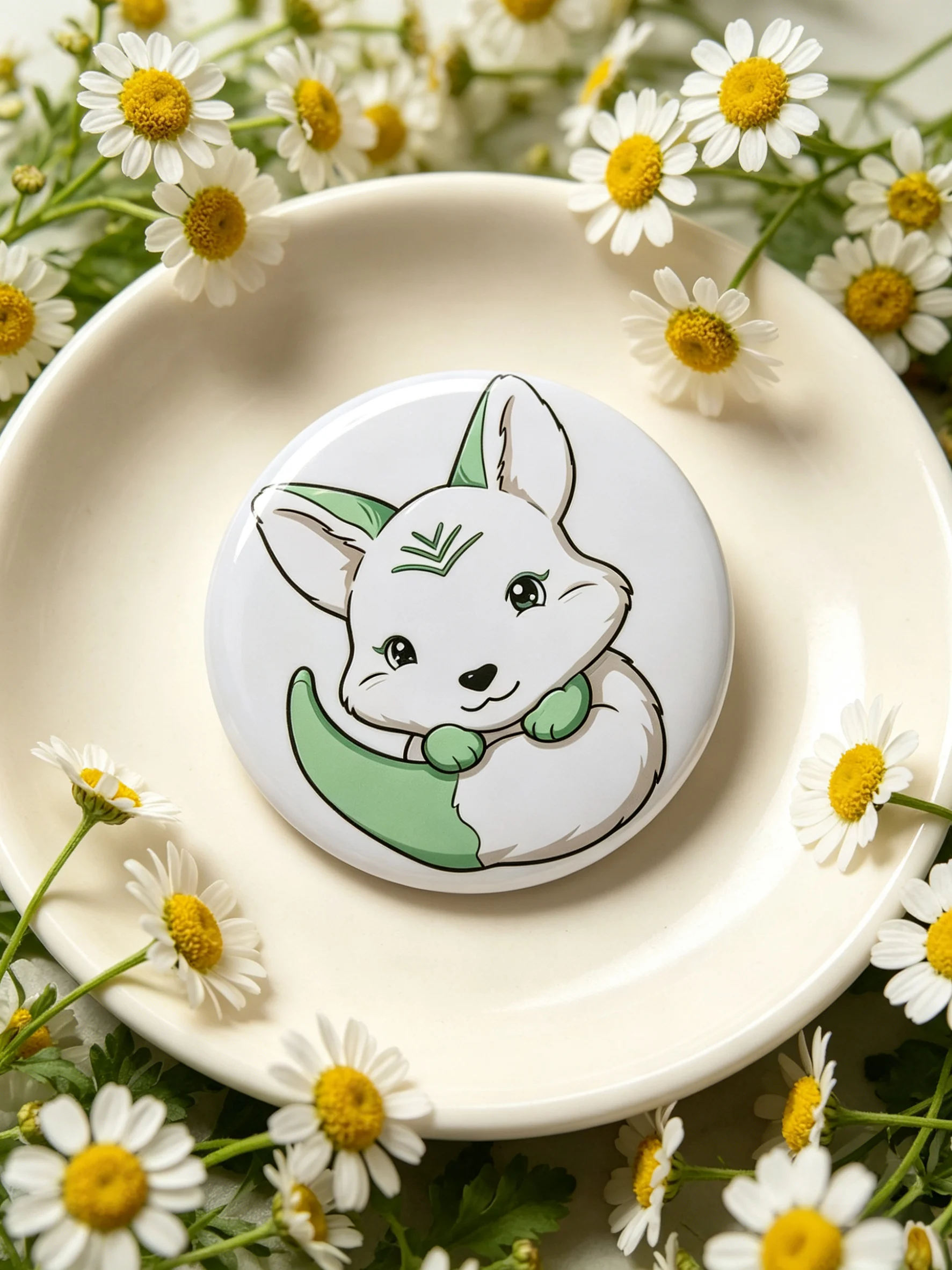 Original Cartoon Fox Tin Button Badge Brooch Custom Pattern Backpack Decor Fashion Jewelry Gift