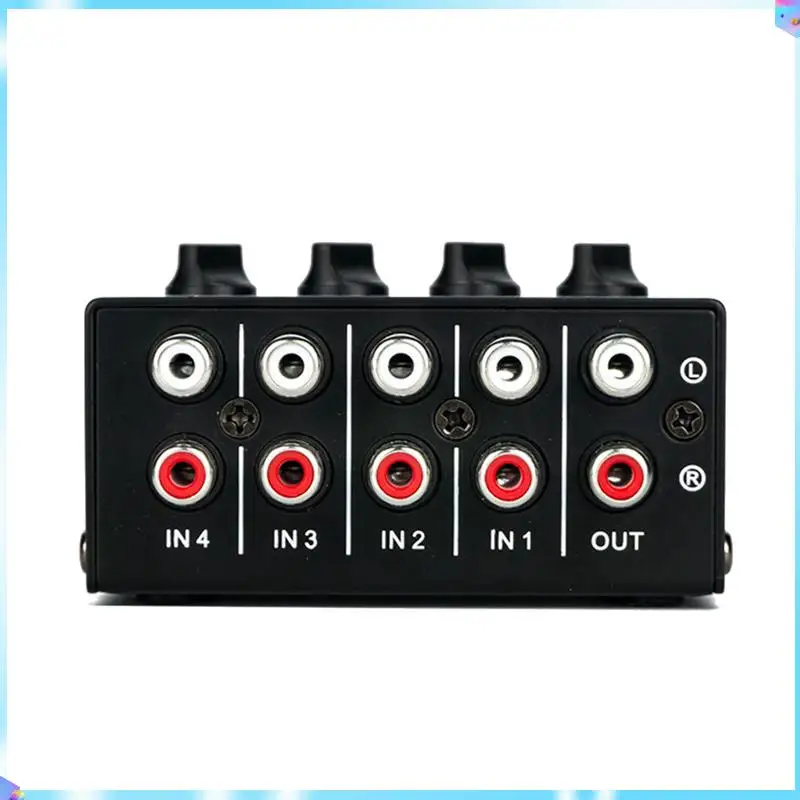 N93R 2X 4 Channel Stereo Audio Mixer Support RCA Input And Output Mini Passive Stereo Mixer With Separate Volume Controls
N93R 2X 4 Channel Stereo Audio Mixer Support RCA Input And Output Mini Passive Stereo Mixer With Separate Volume Controls