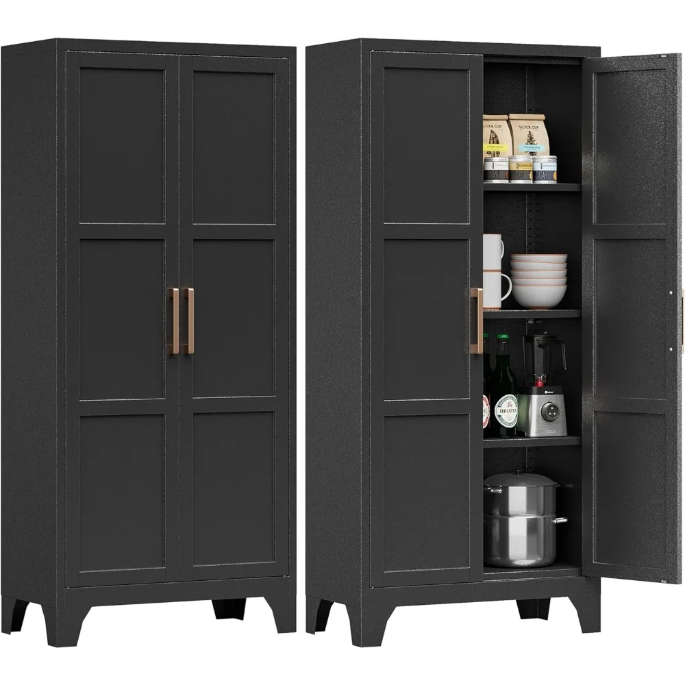 61 Metal Pantry Cabinet, Kitchen Pantry Storage Cabinet with 2 Door and 3 Adjustable Shelves, Freestanding Cupboard
61 Metal Pantry Cabinet, Kitchen Pantry Storage Cabinet with 2 Door and 3 Adjustable Shelves, Freestanding Cupboard