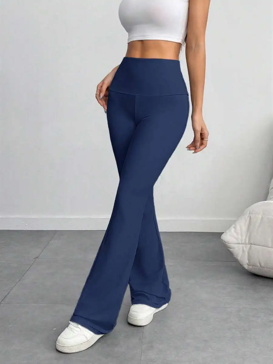 Womens High Waist Flare Pants Solid Color Casual Wide Leg Trousers
Womens High Waist Flare Pants Solid Color Casual Wide Leg Trousers