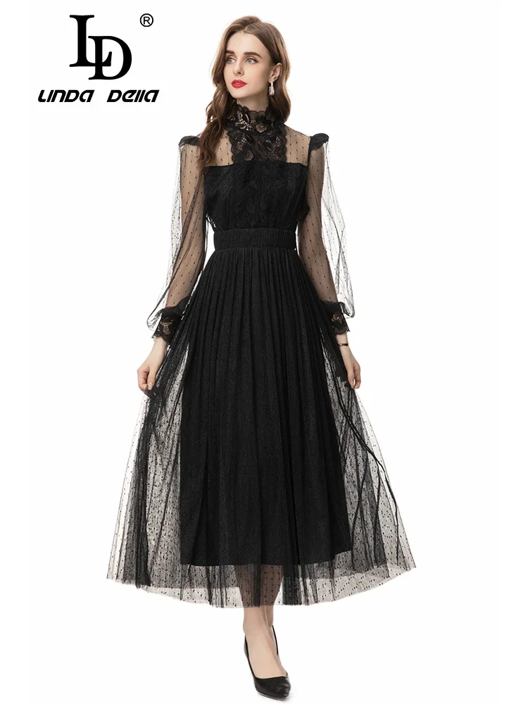 LD LINDA DELLA 2024 Summer Fashion Long Dress Women Net Yarn Lace Embroidery Polka Dot Print Elastic Waist Elegant Party Dresses
LD LINDA DELLA 2024 Summer Fashion Long Dress Women Net Yarn Lace Embroidery Polka Dot Print Elastic Waist Elegant Party Dresses