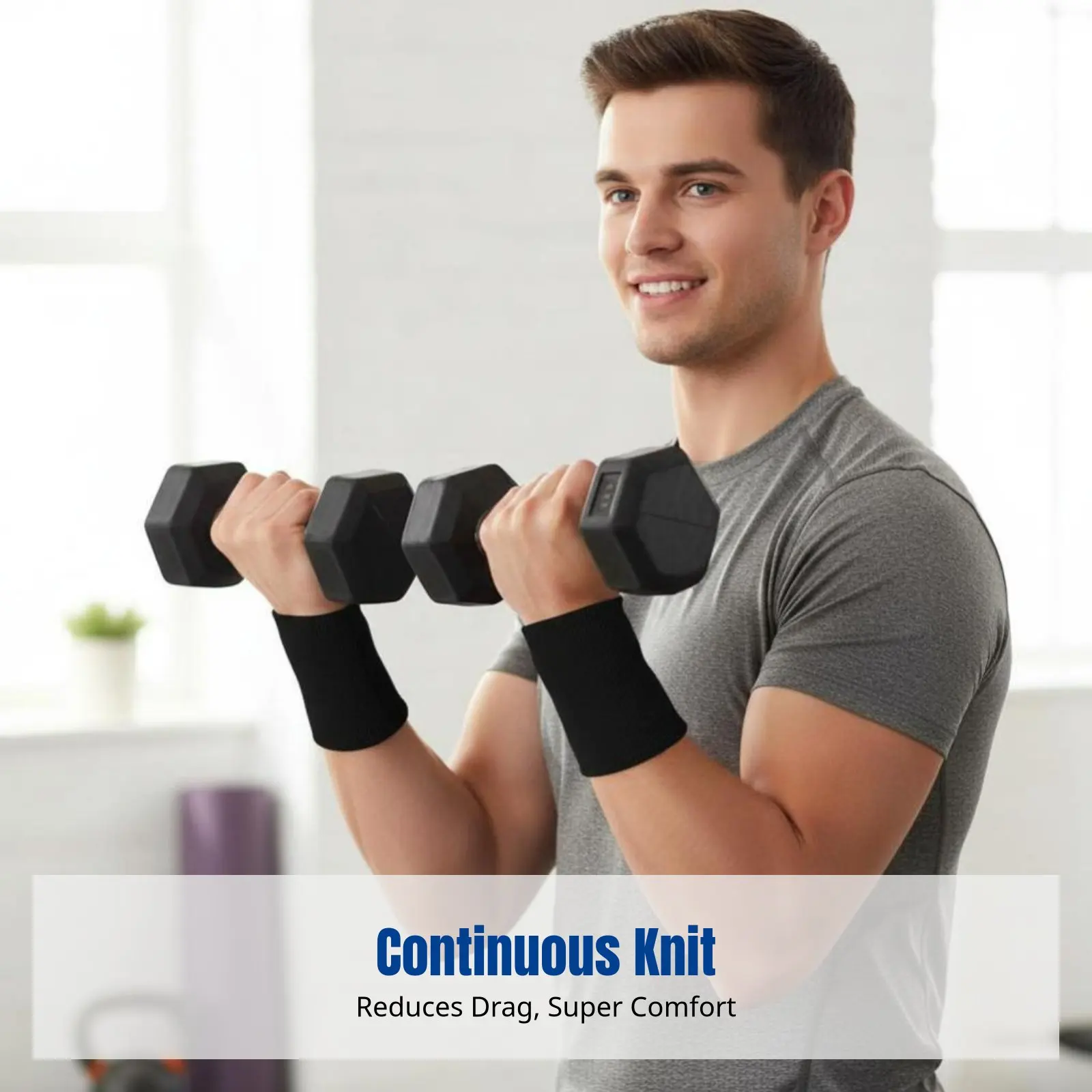 Continuous Knitted Sports Wristband, Compression Wrap, Highly Breathable, Fitness Wrist Support for Adults
Continuous Knitted Sports Wristband, Compression Wrap, Highly Breathable, Fitness Wrist Support for Adults