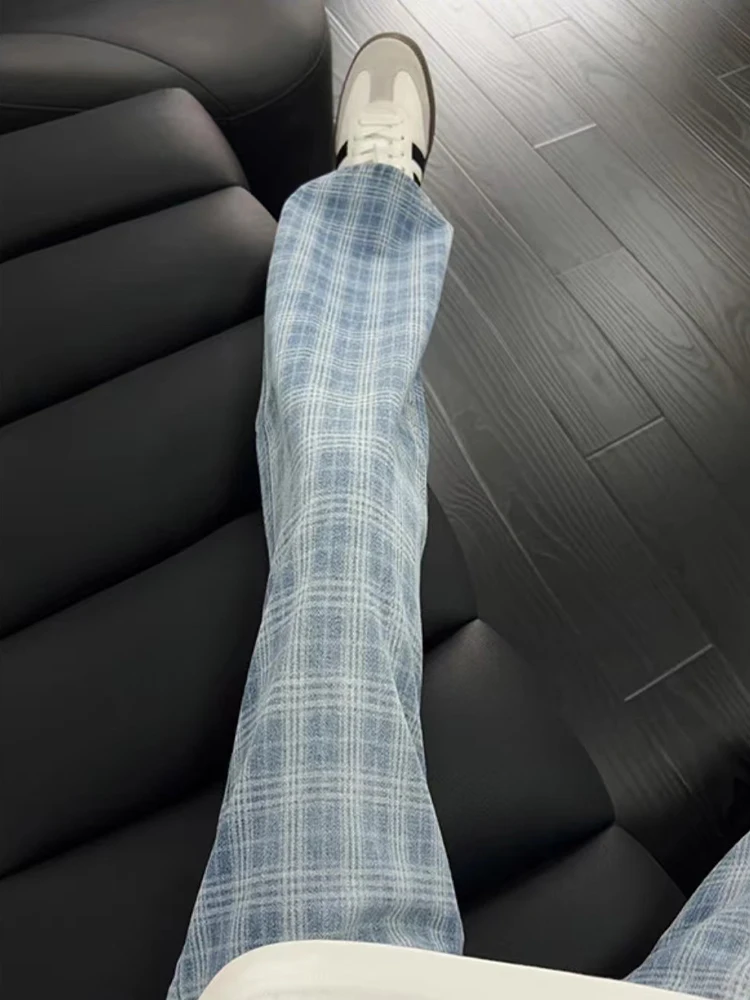 Blue American Plaid Men's Summer Thin Faion High Street Slim Straight Leg Jeans Wear Resistant Loose Fit Youth Trend
Blue American Plaid Men's Summer Thin Faion High Street Slim Straight Leg Jeans Wear Resistant Loose Fit Youth Trend