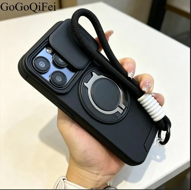 Armor Magnetic Bracket Case for iPhone 17 16 14 13 12 11 15 Pro Max Plus With Lanyard Slide Camera Protection Shockproof Cover
Armor Magnetic Bracket Case for iPhone 17 16 14 13 12 11 15 Pro Max Plus With Lanyard Slide Camera Protection Shockproof Cover