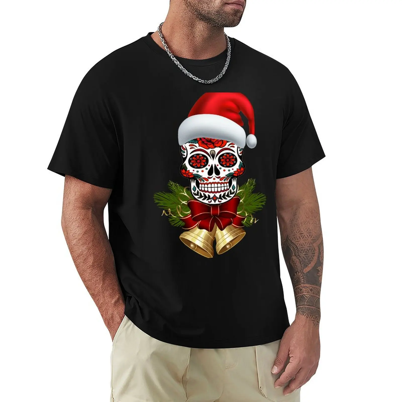 Christmas Santa Hat Day Of The Dead Sugar Skull T-Shirt boys whites Luxury man T-shirts man mens graphic t-shirts pack
Christmas Santa Hat Day Of The Dead Sugar Skull T-Shirt boys whites Luxury man T-shirts man mens graphic t-shirts pack