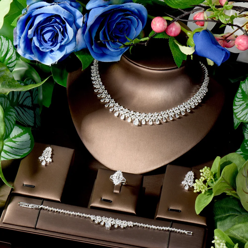 High-end Water Drop Pendant Jewellery Set Cubic Zirconia Women Necklace and Earrings Bridal Wedding Party Accessories S-181
High-end Water Drop Pendant Jewellery Set Cubic Zirconia Women Necklace and Earrings Bridal Wedding Party Accessories S-181