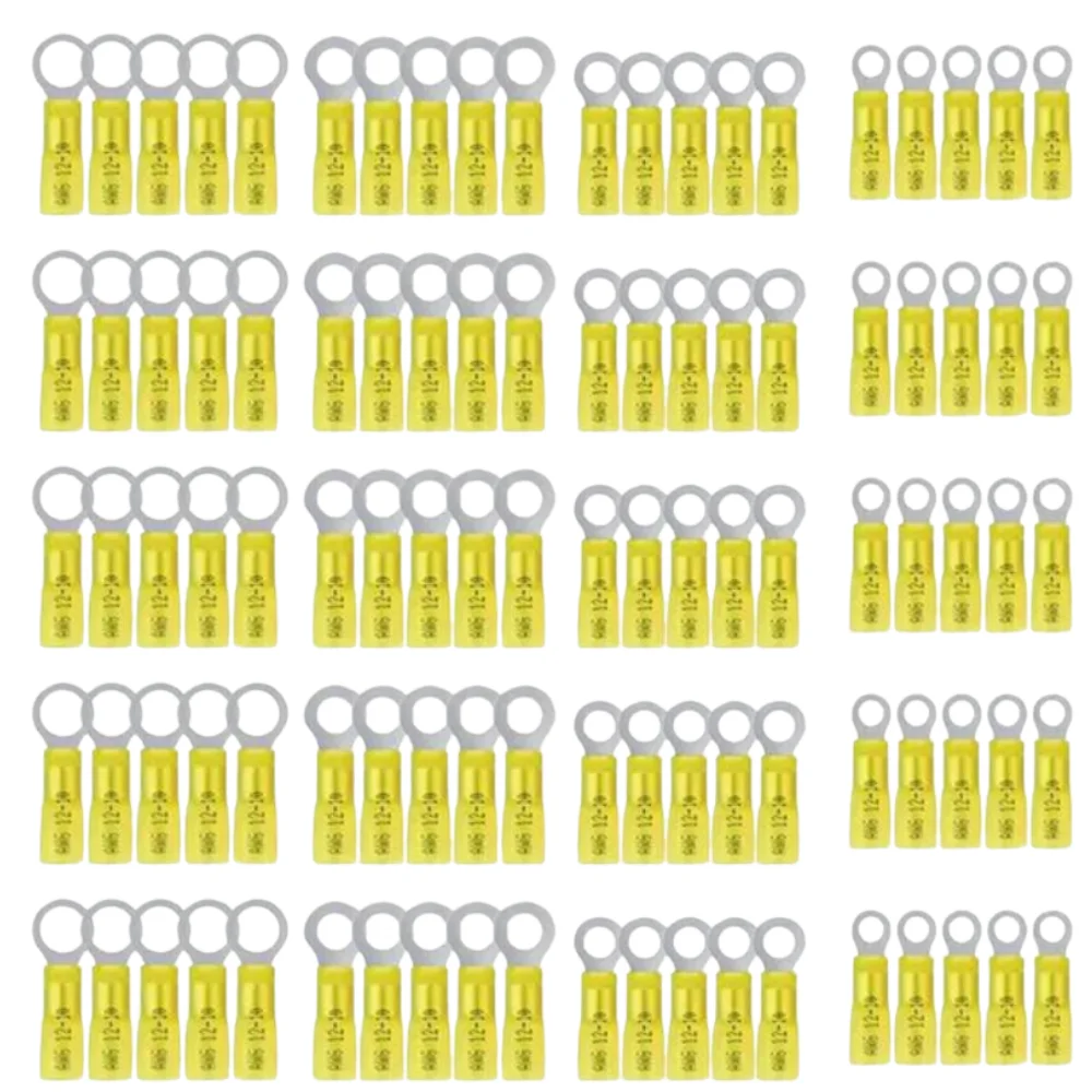 10/20Pcs Yellow Heat Shrink Insulated Waterproof Ring Connector Electrical Wiring Crimp Terminals 12-10AWG
10/20Pcs Yellow Heat Shrink Insulated Waterproof Ring Connector Electrical Wiring Crimp Terminals 12-10AWG