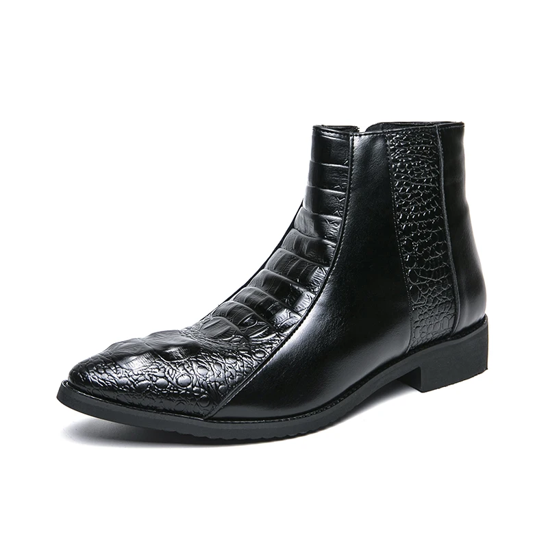 Comfy Men's Leather High Top Shoes British Style Male Pointed Chelsea Boots Business Men Ankle Boots Simple Side Zipper Botas
Comfy Men's Leather High Top Shoes British Style Male Pointed Chelsea Boots Business Men Ankle Boots Simple Side Zipper Botas