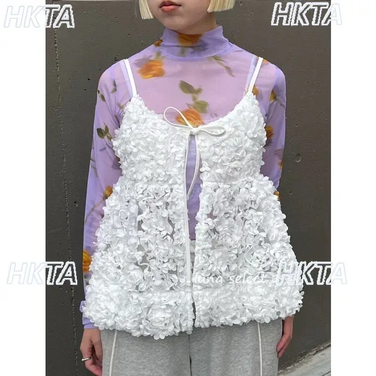 Japanese Garden White Camisole Exquisite Floral Puff Sleeve Vest Camisole 2026 Summer New Fashion Versatile Outerwear Vest Top
Japanese Garden White Camisole Exquisite Floral Puff Sleeve Vest Camisole 2026 Summer New Fashion Versatile Outerwear Vest Top