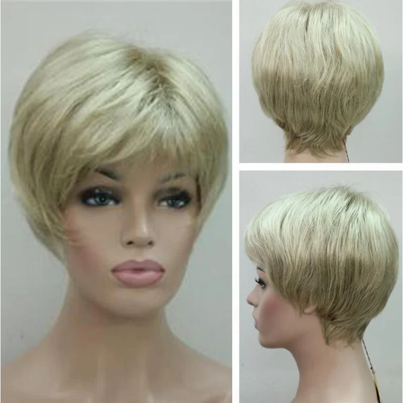 Women Wig Natural Ladies Wig Short Straight Hair Wigs Full Wig+Wig Cap
Women Wig Natural Ladies Wig Short Straight Hair Wigs Full Wig+Wig Cap