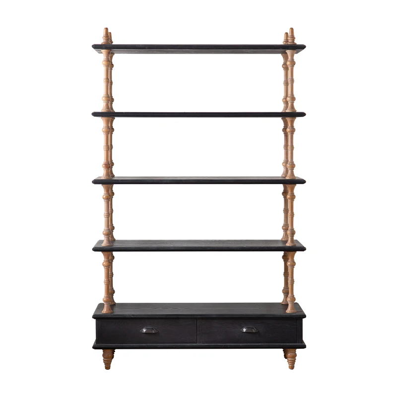 Retro solid wood bookshelf floor storage rack black home living room indoor flower stand storage rack shelf
Retro solid wood bookshelf floor storage rack black home living room indoor flower stand storage rack shelf